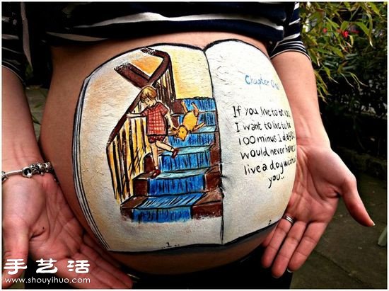 準(zhǔn)媽媽隆起肚皮上的漂亮彩繪 -  rpnrmr.com