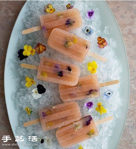 DIY好看又好吃的鮮花冰棍方法教程 -  rpnrmr.com