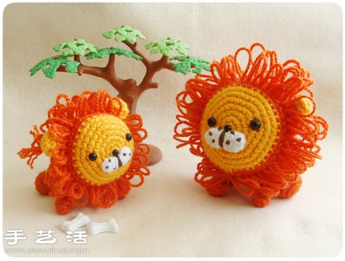 毛線制作的可愛小獅子玩偶 -  rpnrmr.com