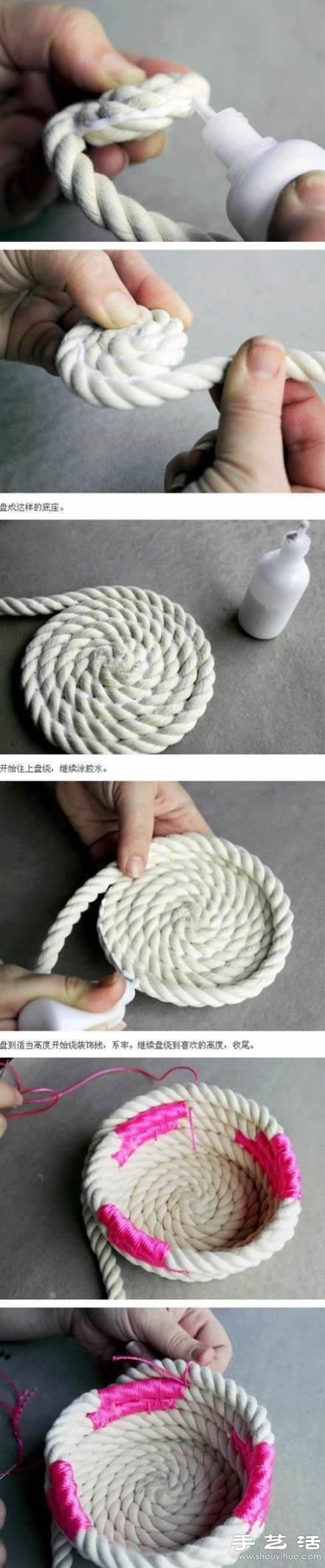 粗的編織繩DIY制作時尚筆筒/儲物罐 -  rpnrmr.com