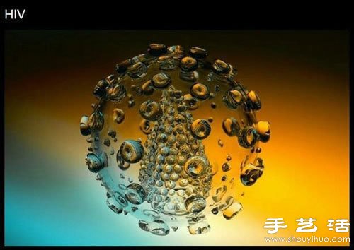 超震撼的玻璃材質(zhì)病毒模型 -  rpnrmr.com