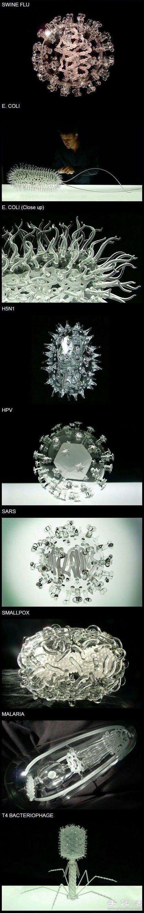 超震撼的玻璃材質(zhì)病毒模型 -  rpnrmr.com
