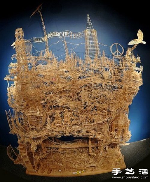 35年10萬根牙簽純手工制作舊金山街景模型 -  rpnrmr.com