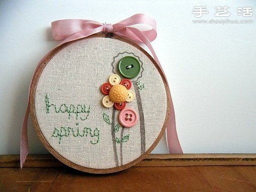 紐扣+刺繡 DIY制作手工藝品裝飾 -  rpnrmr.com