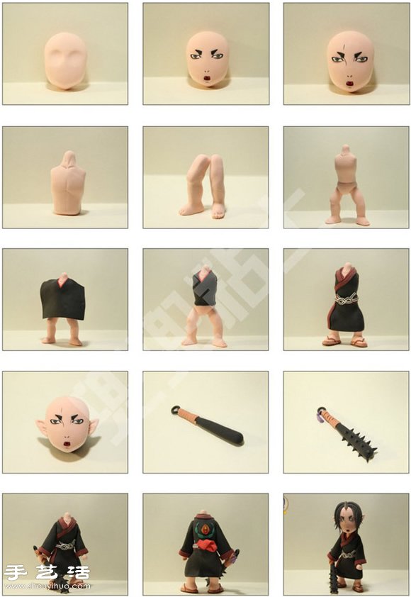 粘土手工制作鬼燈公仔圖解教程 -  rpnrmr.com