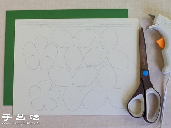 卡紙手工制作梔子花手工花圖解教程 -  rpnrmr.com