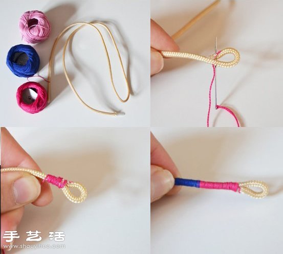 最簡單多彩手繩手鏈DIY制作圖解教程 -  rpnrmr.com
