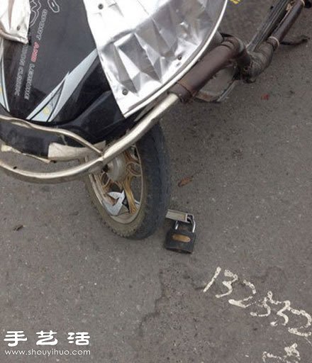 這樣鎖車也可以啊，實在太有創(chuàng)意了！ -  rpnrmr.com