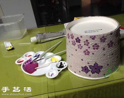 紙筒盒子廢物利用制作簡易燈罩的方法 -  rpnrmr.com