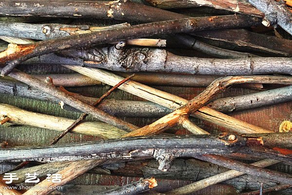 枯樹(shù)枝變廢為寶DIY制作原生態(tài)手工藝品 -  rpnrmr.com