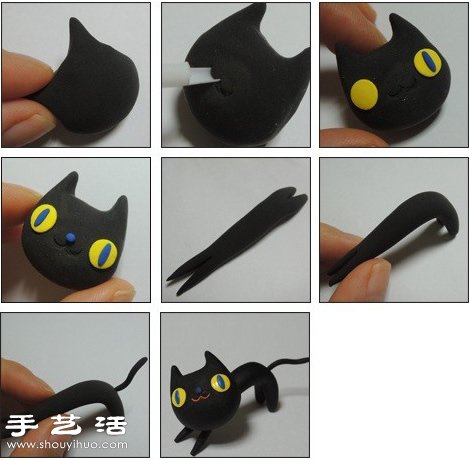 橡皮泥/軟陶/粘土手工制作貓貓玩偶的方法 -  rpnrmr.com