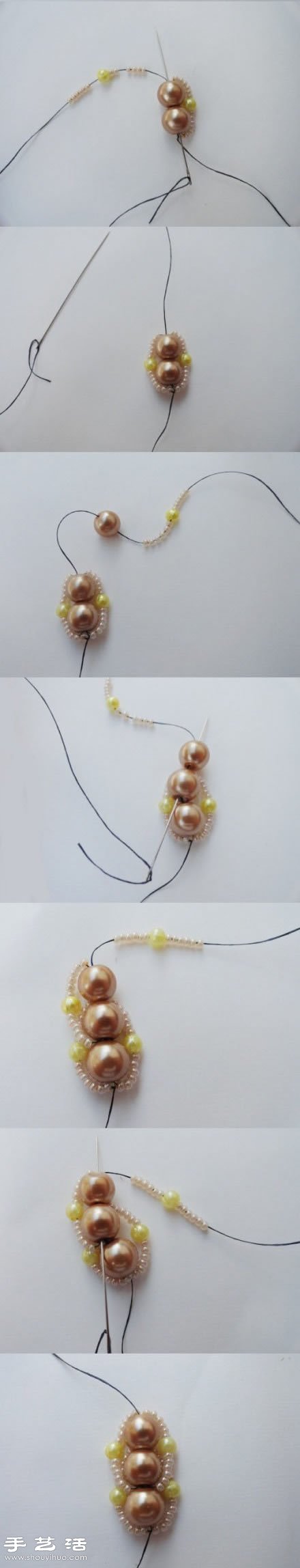 華麗精致串珠項(xiàng)鏈?zhǔn)宙淒IY手工制作圖解教程 -  rpnrmr.com