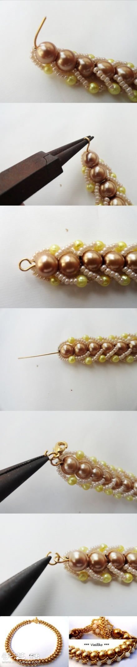 華麗精致串珠項(xiàng)鏈?zhǔn)宙淒IY手工制作圖解教程 -  rpnrmr.com