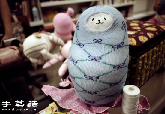 長耳兔襪子娃娃 襪子制作兔子玩偶圖解教程 -  rpnrmr.com