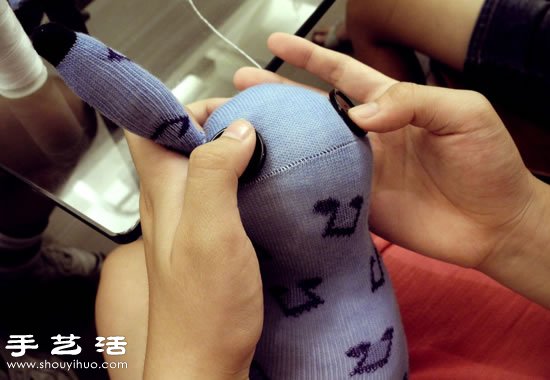 長耳兔襪子娃娃 襪子制作兔子玩偶圖解教程 -  rpnrmr.com