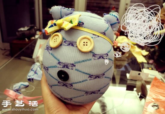 長耳兔襪子娃娃 襪子制作兔子玩偶圖解教程 -  rpnrmr.com
