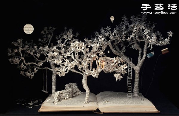精致細膩的書本紙雕作品欣賞 -  rpnrmr.com