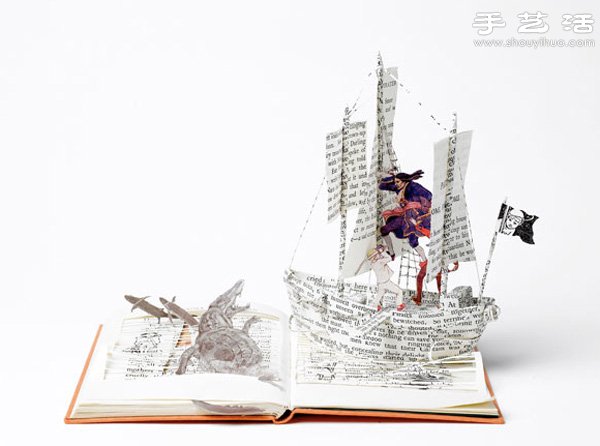精致細膩的書本紙雕作品欣賞 -  rpnrmr.com