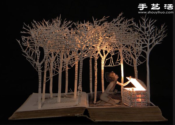 精致細膩的書本紙雕作品欣賞 -  rpnrmr.com