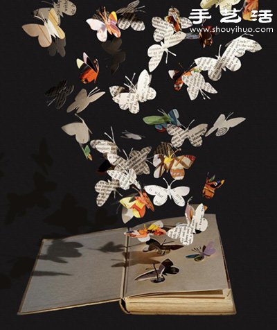 精致細膩的書本紙雕作品欣賞 -  rpnrmr.com