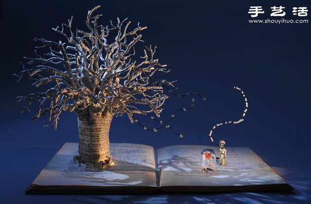 精致細膩的書本紙雕作品欣賞 -  rpnrmr.com