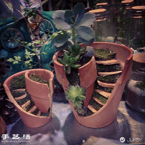 破花盆變廢為寶DIY制作超美的創(chuàng)意盆栽 -  rpnrmr.com