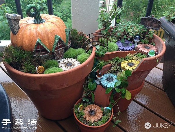 破花盆變廢為寶DIY制作超美的創(chuàng)意盆栽 -  rpnrmr.com