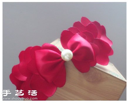 絲帶DIY手工制作精美蝴蝶結(jié)發(fā)箍圖解教程 -  rpnrmr.com