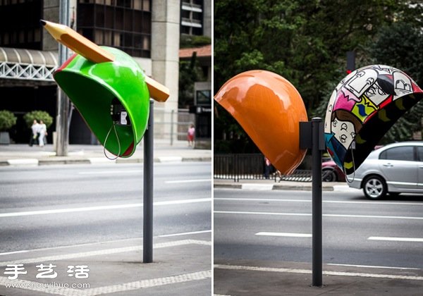 巴西圣保羅的街頭電話亭涂鴉藝術(shù) -  rpnrmr.com