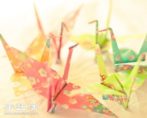 彩紙折的漂亮千紙鶴 -  rpnrmr.com