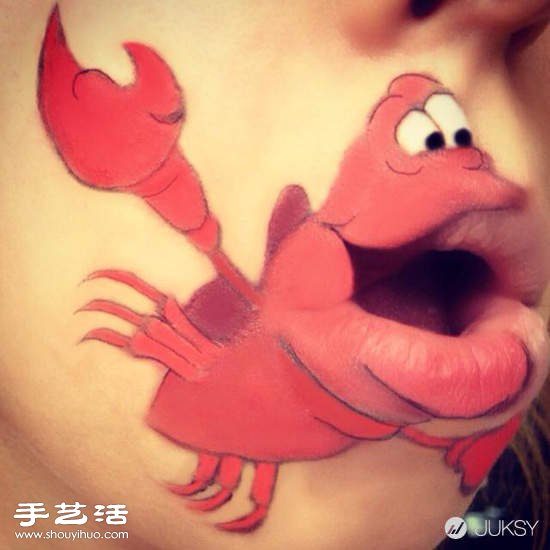 女人嘴唇作為畫布 唇彩DIY有趣的卡通圖案 -  rpnrmr.com