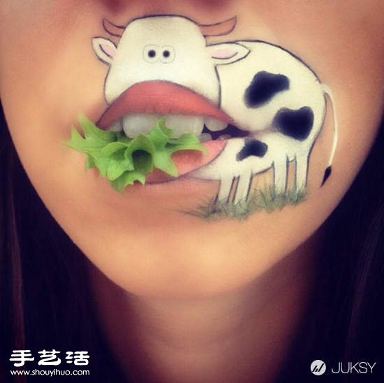 女人嘴唇作為畫布 唇彩DIY有趣的卡通圖案 -  rpnrmr.com