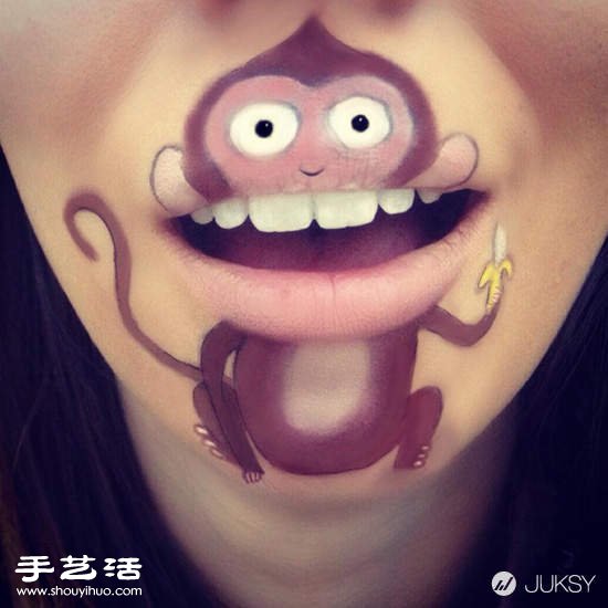 女人嘴唇作為畫布 唇彩DIY有趣的卡通圖案 -  rpnrmr.com