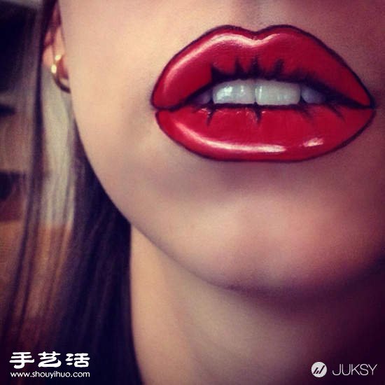 女人嘴唇作為畫布 唇彩DIY有趣的卡通圖案 -  rpnrmr.com