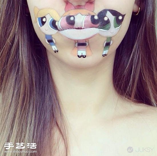 女人嘴唇作為畫布 唇彩DIY有趣的卡通圖案 -  rpnrmr.com