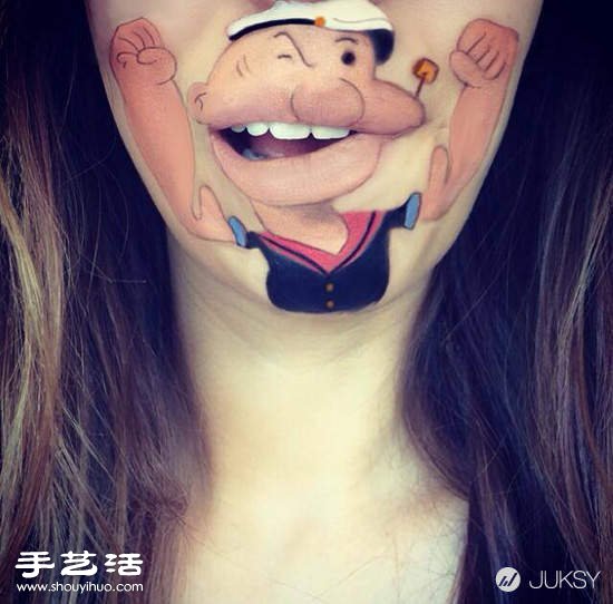 女人嘴唇作為畫布 唇彩DIY有趣的卡通圖案 -  rpnrmr.com