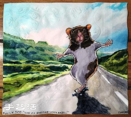有愛媽媽為孩子們創(chuàng)作的餐巾紙畫 -  rpnrmr.com