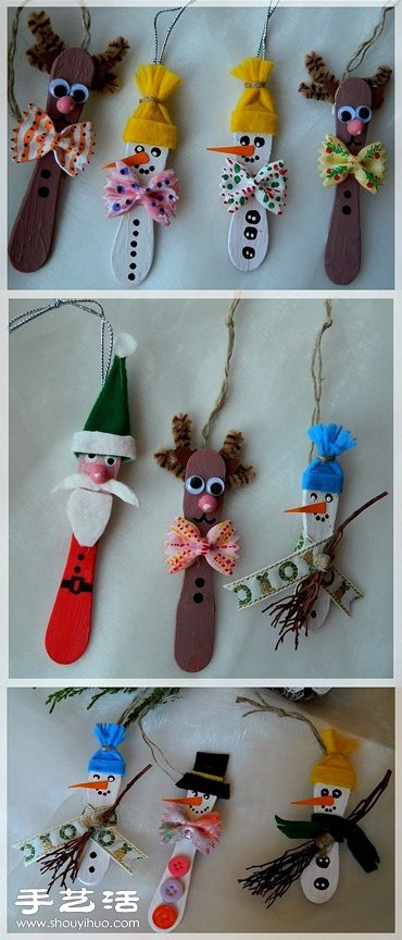 雪糕棍手工制作雪人 冰棒棍DIY雪人掛件 -  rpnrmr.com