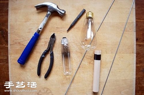 燈泡+鐵絲 廢物利用制作藝術(shù)范兒花瓶 -  rpnrmr.com