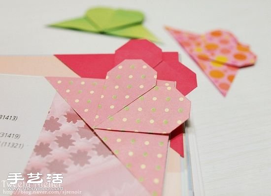 新穎的心形書簽/折紙書簽手工制作圖解教程 -  rpnrmr.com