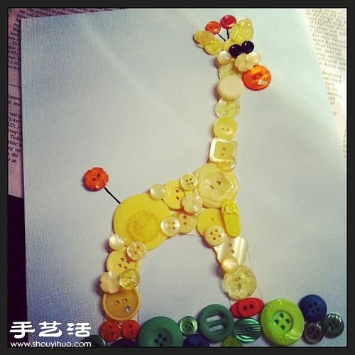 可愛紐扣拼貼畫DIY 拼貼畫用紐扣做的方法 -  rpnrmr.com