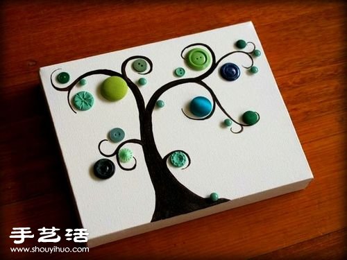 可愛紐扣拼貼畫DIY 拼貼畫用紐扣做的方法 -  rpnrmr.com