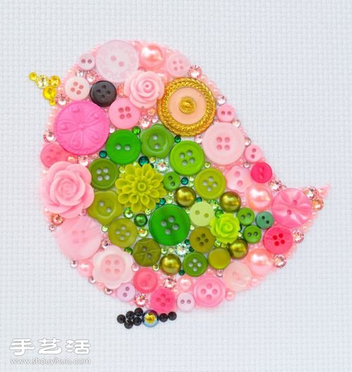 可愛紐扣拼貼畫DIY 拼貼畫用紐扣做的方法 -  rpnrmr.com
