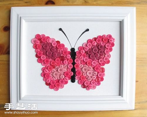 可愛紐扣拼貼畫DIY 拼貼畫用紐扣做的方法 -  rpnrmr.com