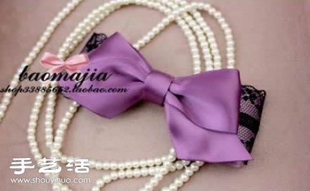 絲帶+蕾絲 DIY手工制作蝴蝶結(jié)裝飾飾品 -  rpnrmr.com