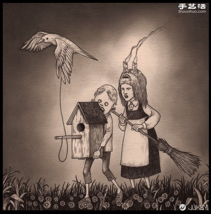 Don Kenn畫在便利貼上的陰森怪獸涂鴉 -  rpnrmr.com