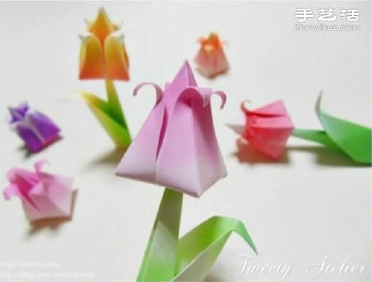 折紙含苞待放百合花紙花手工制作圖解教程 -  rpnrmr.com