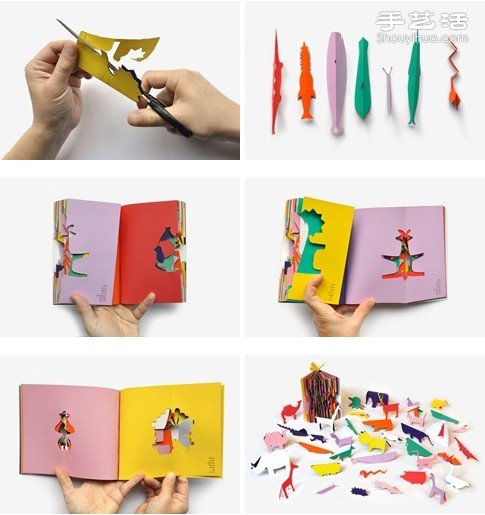 舊書本雜志DIY手工制作充滿創(chuàng)意剪影書 -  rpnrmr.com