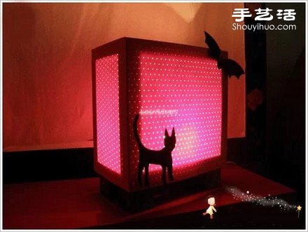 廢舊紙箱廢物利用手工制作漂亮臺(tái)燈圖解教程 -  rpnrmr.com
