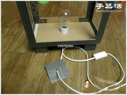 廢舊紙箱廢物利用手工制作漂亮臺(tái)燈圖解教程 -  rpnrmr.com